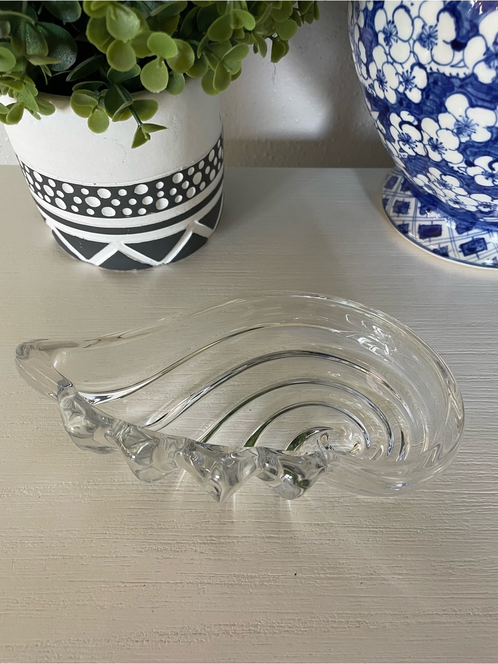 Mikasa Vintage Crystal Clearwater-Natilus-Ocean Wave-Serving Bowl
